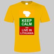 Keep calm live Lithuania 1 - marškinėliai vyriški 190gr. 2